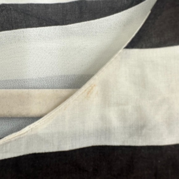 Floreat Blouse Top Women XSP Black White Embroidered Fringed Latitude Round Neck - Picture 5 of 14